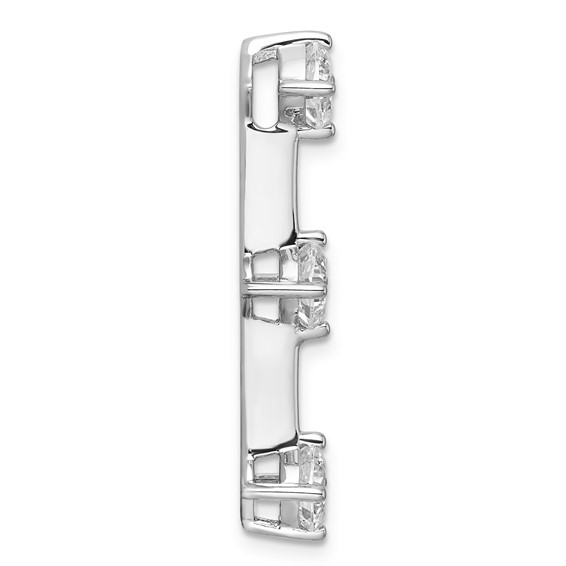 Sterling Silver CZ Graduated Pendant