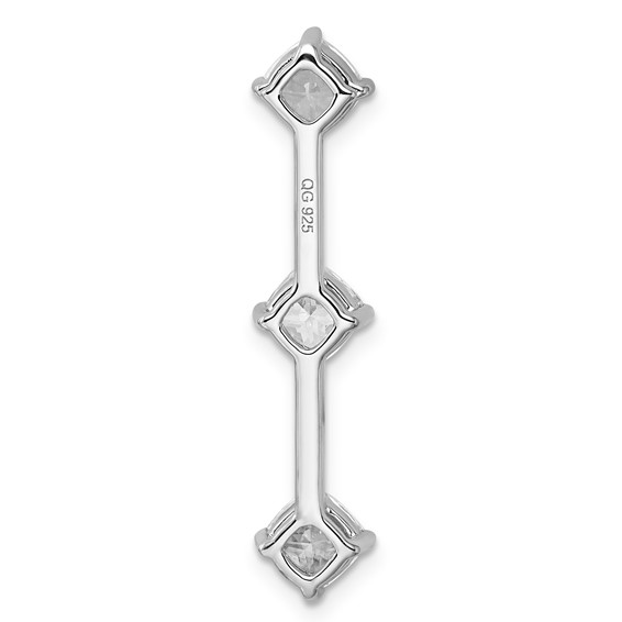 Sterling Silver CZ Graduated Pendant