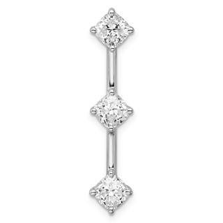 Sterling Silver CZ Graduated Pendant