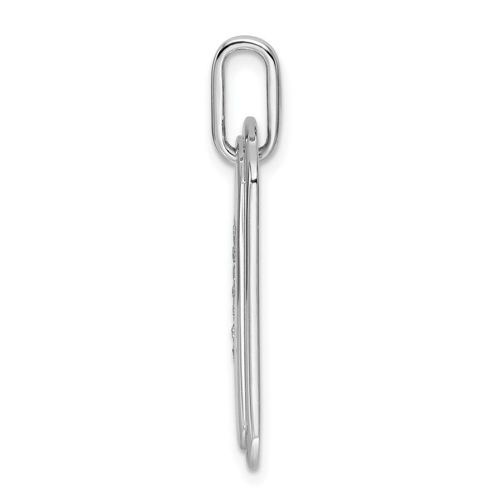 14K White Gold  Diamond Initial Y Dog Tag Charm (PM9842Y-014-WA)