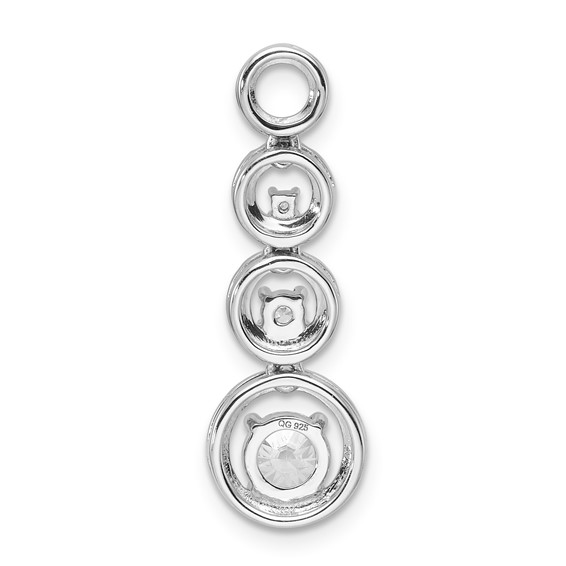 Sterling Silver CZ Graduated Pendant