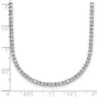 14K White Gold 5 Carat Lab Grown Diamond VS SI+ G+ Adjustable to Tennis Bolo Necklace, 26" view 5