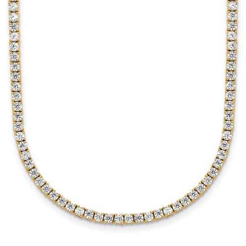14K White Gold 5 Carat Lab Grown Diamond VS SI+ G+ Adjustable to Tennis Bolo Necklace, 26"