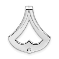 14K White Gold 1 Carat Lab Grown Diamond VS SI+ G+ Chain Slide Pendant view 3