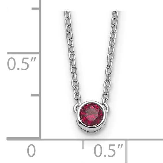 14KW 1 Genuine Birthstone Complete Family Necklace