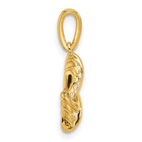 14K Yellow Gold 0.20 Carat Lab Grown Diamond VS SI+ G+ Complete Love Knot Pendant view 2