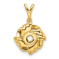 14K Yellow Gold 0.20 Carat Lab Grown Diamond VS SI+ G+ Complete Love Knot Pendant view 3