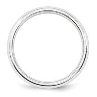 Platinum 5mm Polished Milgrain Comfort-Fit Wedding Band view 2