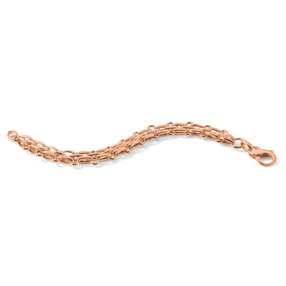 Sterling Silver bracelet - pink-7.5