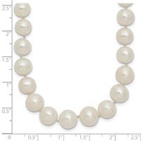 14K Yellow Gold 7.5-9mm White Freshwater Cultured Pearl Graduated Necklace, 18" view 3