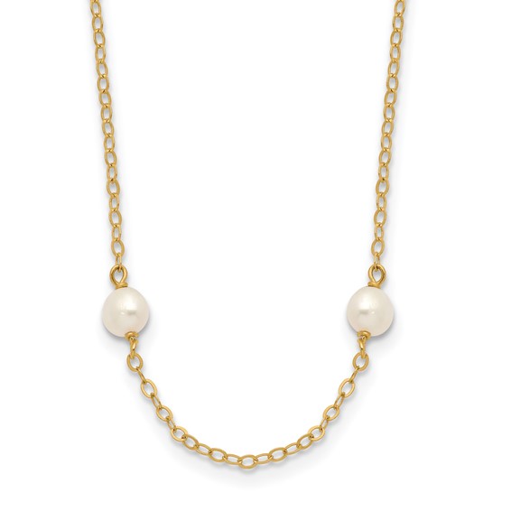 Gold Near Round Pearl Necklace