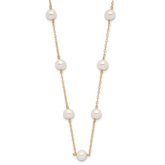 Gold Freahwater Cultured Near Round  White Pearl