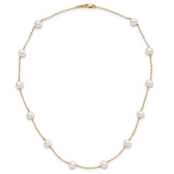Gold Freahwater Cultured Near Round  White Pearl
