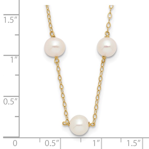 Gold Freahwater Cultured Near Round  White Pearl