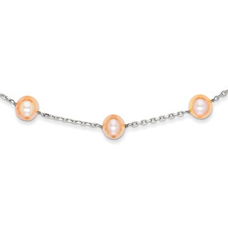 14K WG Cream Color FW Cultured Pearl Necklace