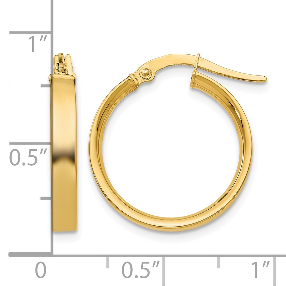 14K 3mm Small Hoop Earrings (PRE552)