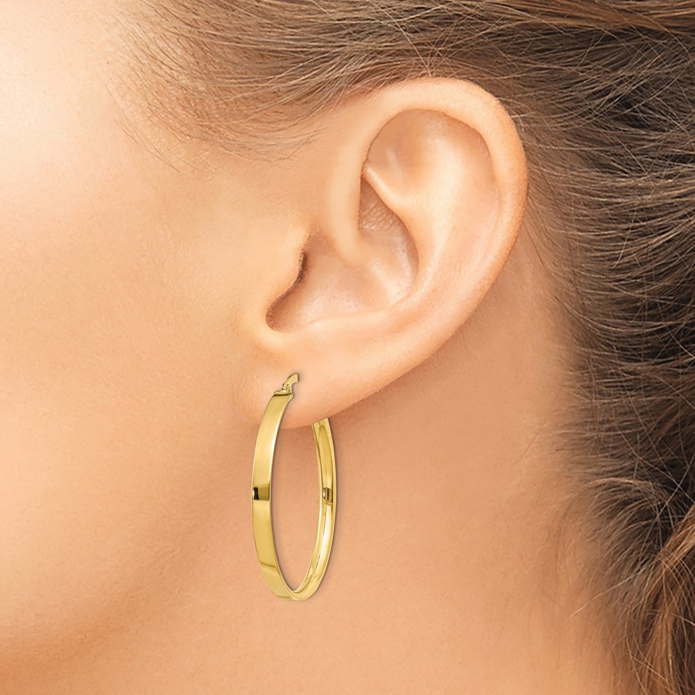 14K 3mm XL Hoop Earrings (PRE555)
