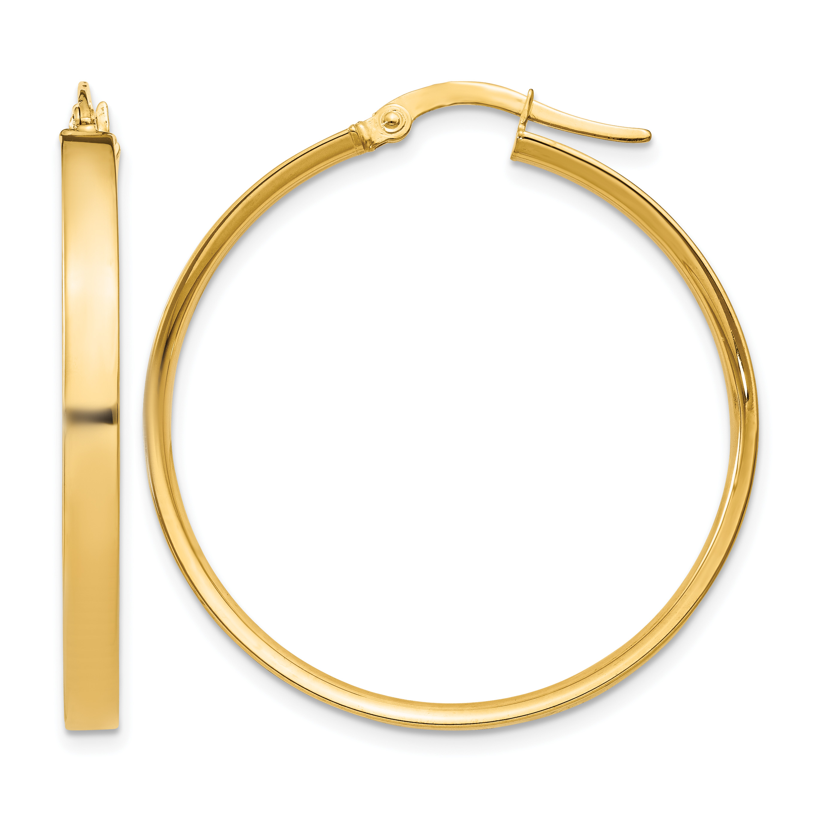 14K 3mm XL Hoop Earrings (PRE555)