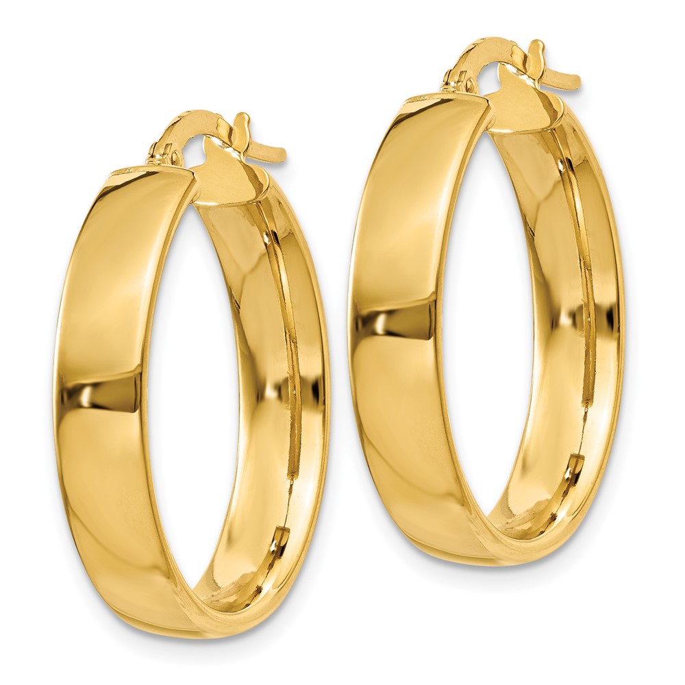 14k 4.75mm Large Hoop Earrings (PRE680)