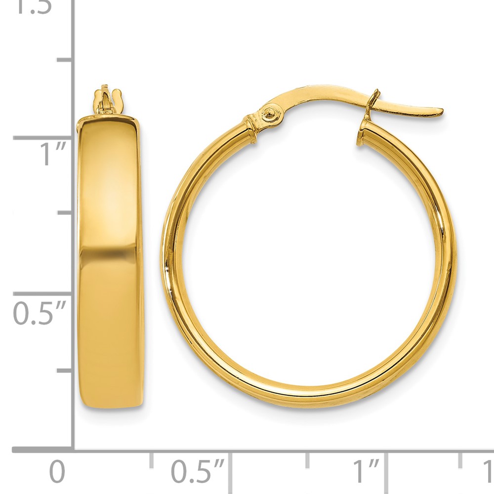 14k 4.75mm Large Hoop Earrings (PRE680)