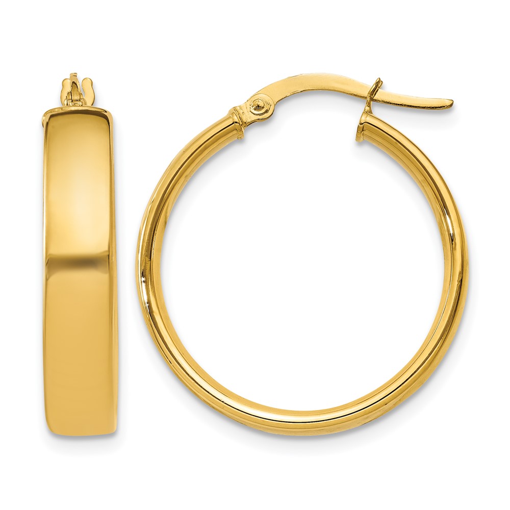 14k 4.75mm Large Hoop Earrings (PRE680)