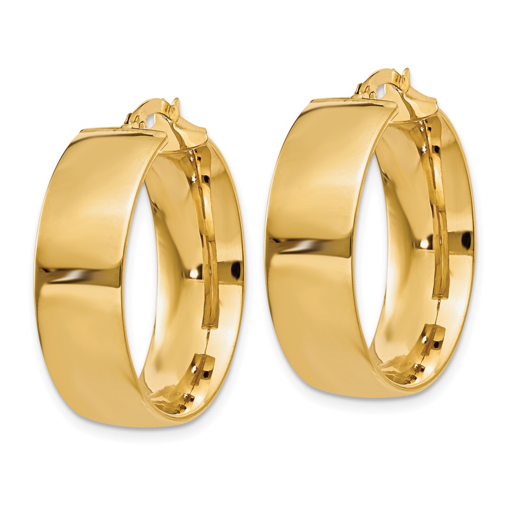 14k 7.75mm Polished Large Hoop Earrings (PRE684)