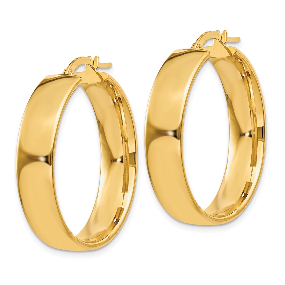 14k 6.75mm Hoop Earrings (PRE685)