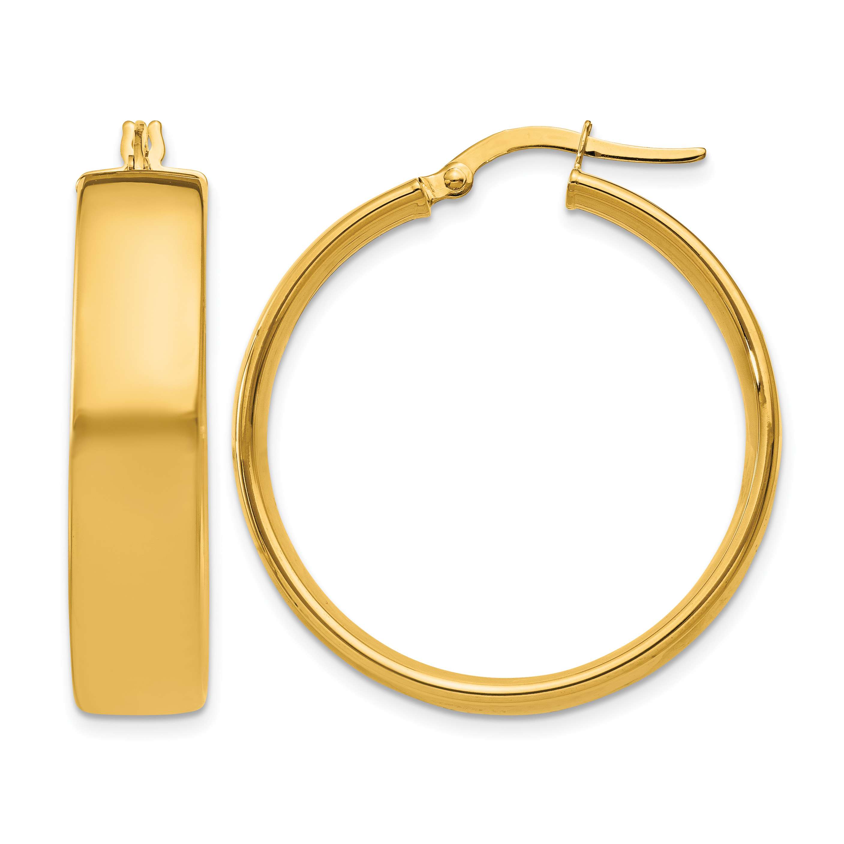 14k 6.75mm Hoop Earrings (PRE685)
