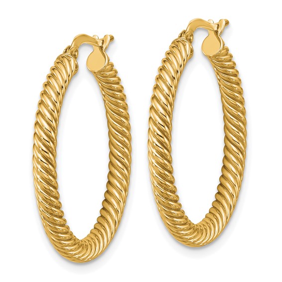 Gold Twisted Hoop Earrings