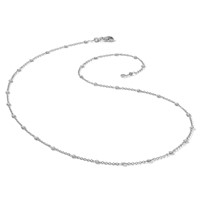 Herco Platinum Polished Bezel Set 34 Lab Grown Diamond Station Necklace, 20" view 5