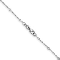 Herco Platinum Polished Bezel Set 34 Lab Grown Diamond Station Necklace, 20" view 3