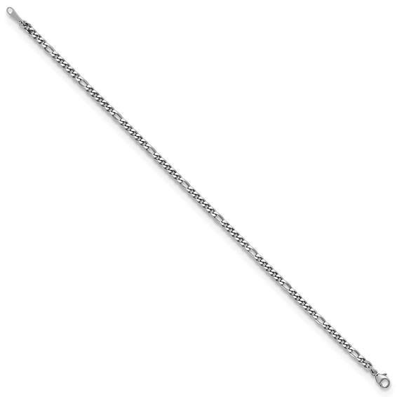 Herco Platinum Solid Figaro Chain