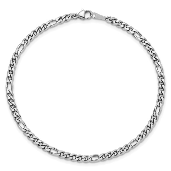 Herco Platinum Solid Figaro Chain