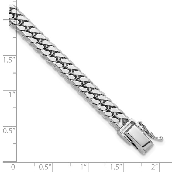 Herco Platinum Solid Double Diamond-Cut Curb Chain