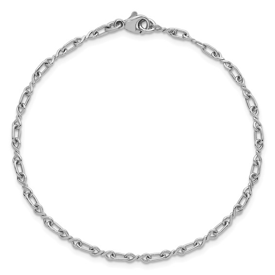 Herco Platinum Twisted Oval Link
