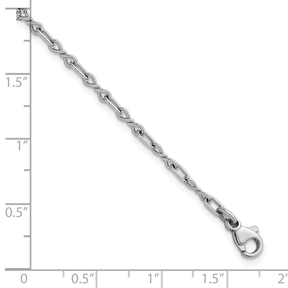 Herco Platinum Twisted Oval Link