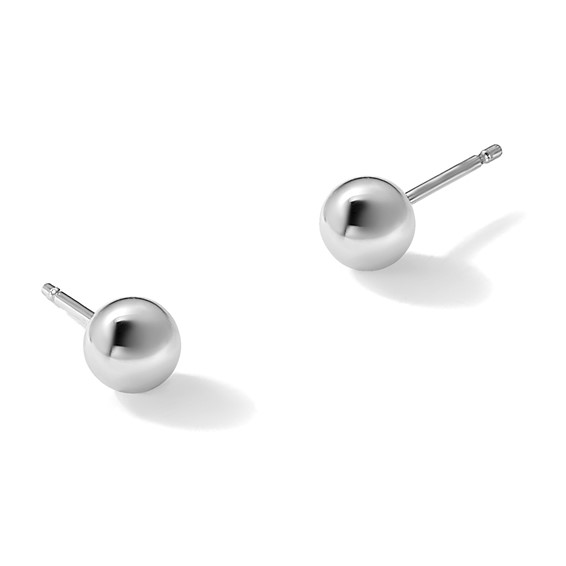 Herco Platinum Polished Post Earrings