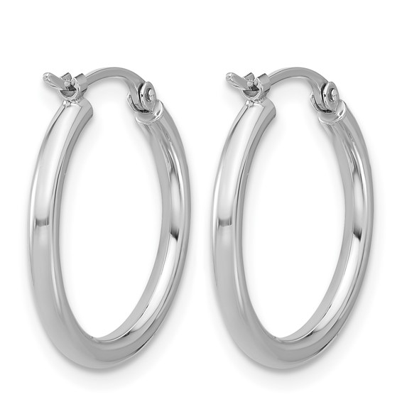 Herco Platinum Polished Hoop Earrings