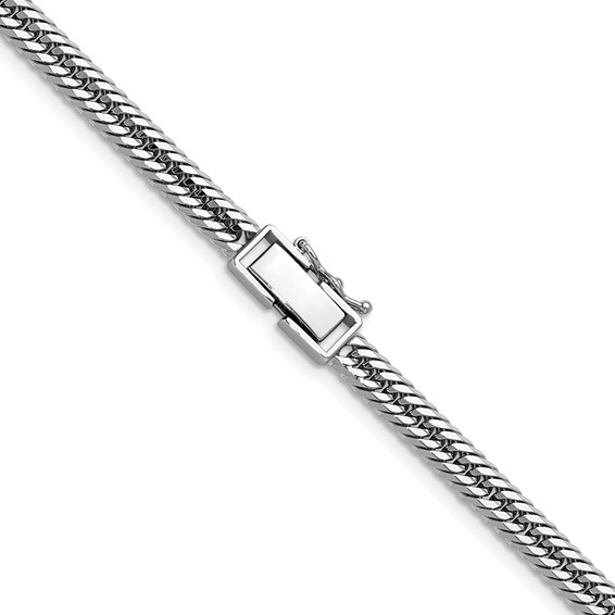 Herco Platinum Solid Triple Diamond-Cut Curb Chain