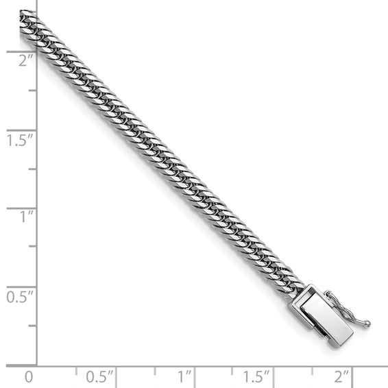 Herco Platinum Solid Triple Diamond-Cut Curb Chain