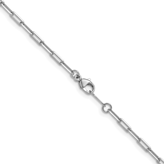 Herco Platinum Knife-Edge Solid Paperclip Chain