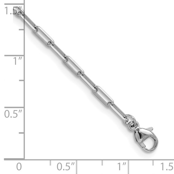 Herco Platinum Knife-Edge Solid Paperclip Chain