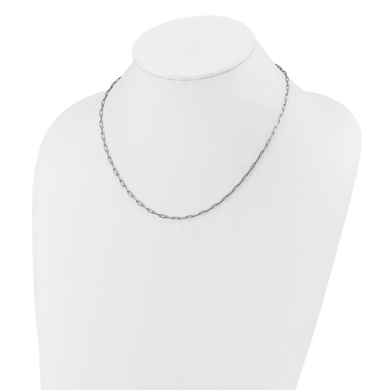 Herco Platinum Knife-Edge Solid Paperclip Chain