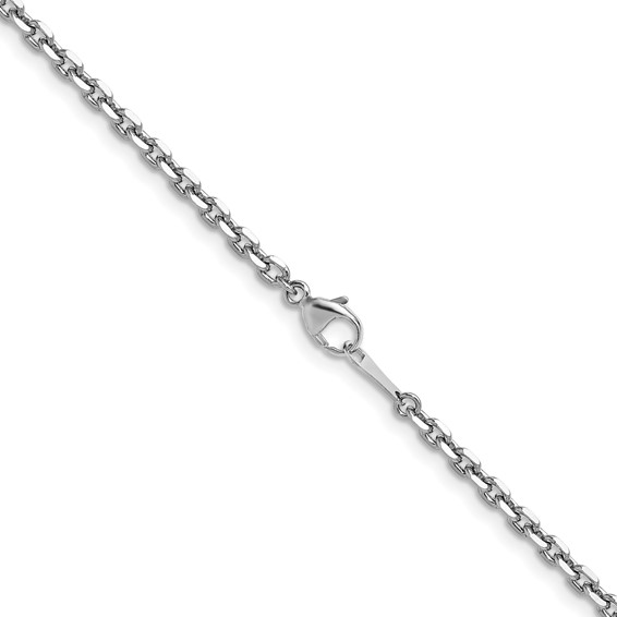 Herco Platinum Diamond-Cut Solid Cable Chain Necklaces