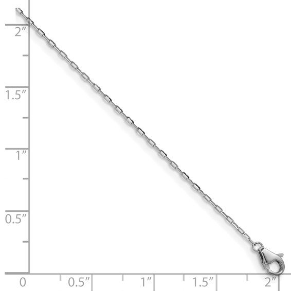 Herco Platinum Dimaond-Cut Elongated Cable Chain