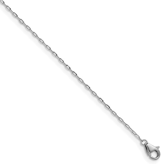 Herco Platinum Dimaond-Cut Elongated Cable Chain