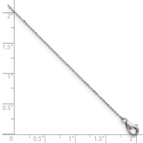 Herco Platinum Diamond-Cut Beaded Chain