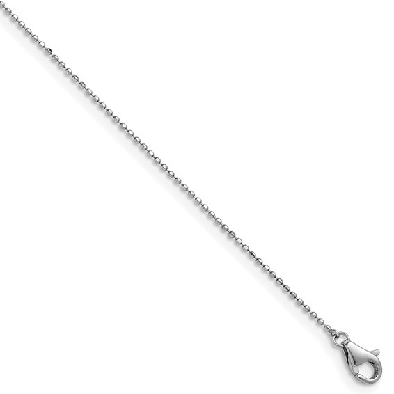 Herco Platinum Diamond-Cut Beaded Chain