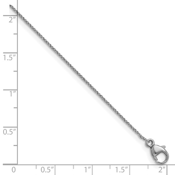 Herco Platinum Solid Diamond-Cut Wheat Chain