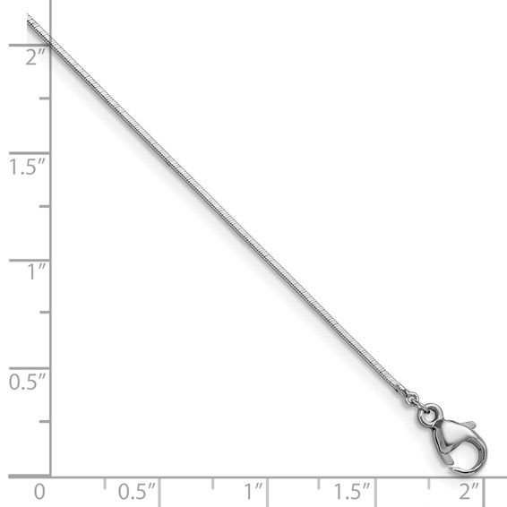 Herco Platinum Solid Square Snake Chain